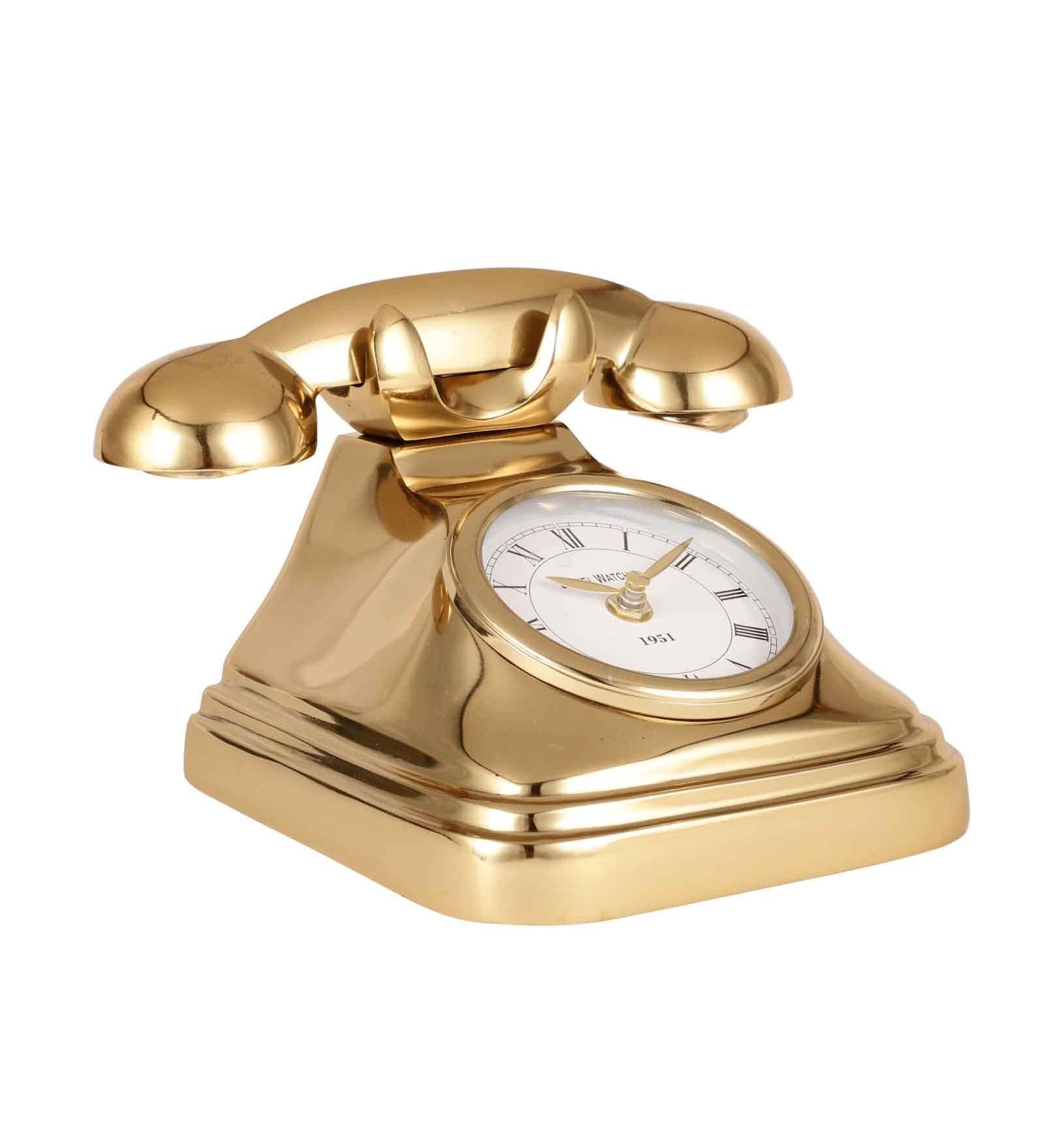Dialtime Table Clock In Gold Finish